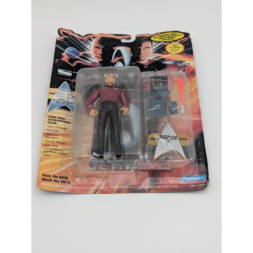 Star‎ Trek Generations Jean Luc Picard Vintage NOS Action Figure Playmates
